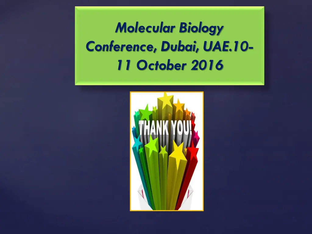 molecular biology conference dubai