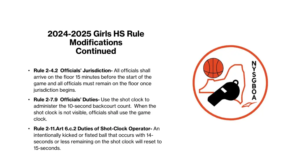 2024 2025 girls hs rule modifications continued