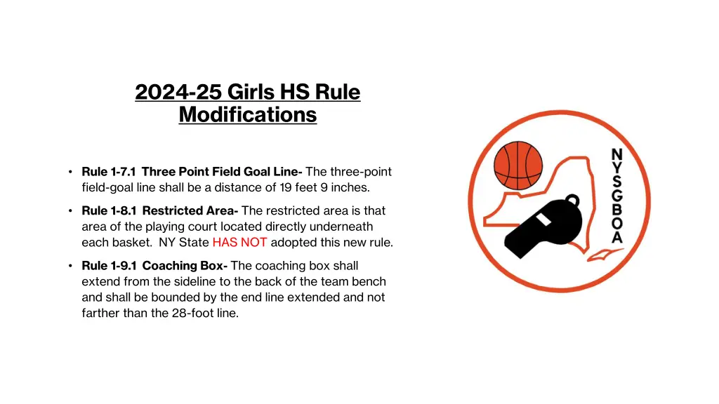 2024 25 girls hs rule modifications