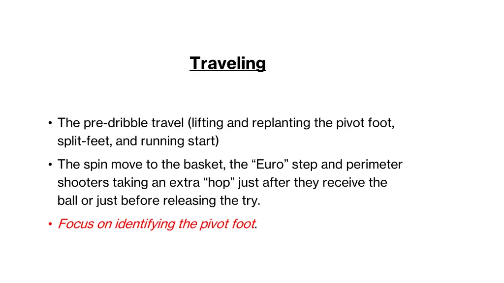 traveling