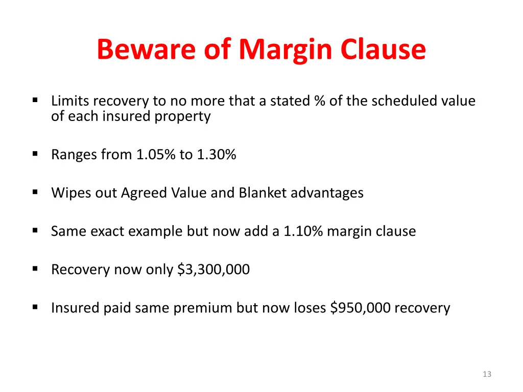 beware of margin clause