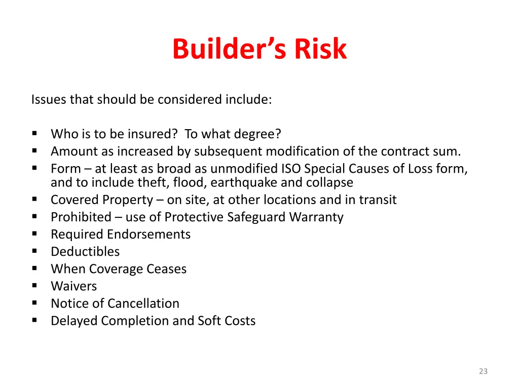builder s risk