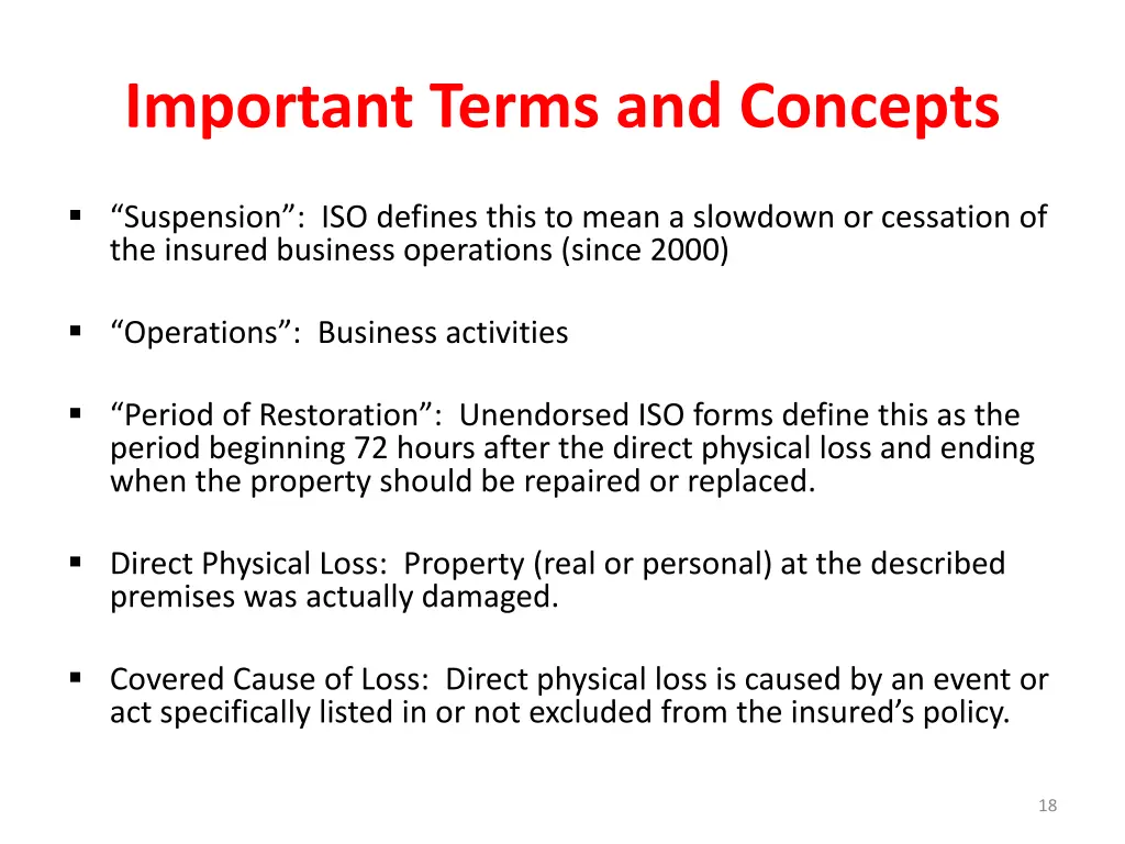important terms and concepts