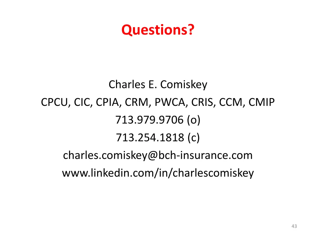 questions