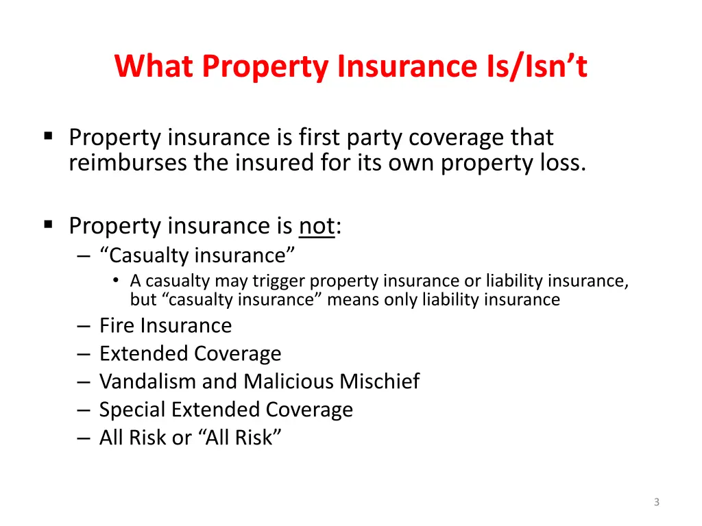 what property insurance is isn t