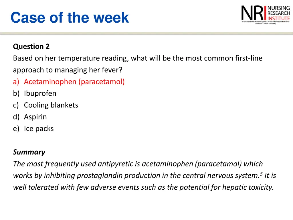 case of the week 5