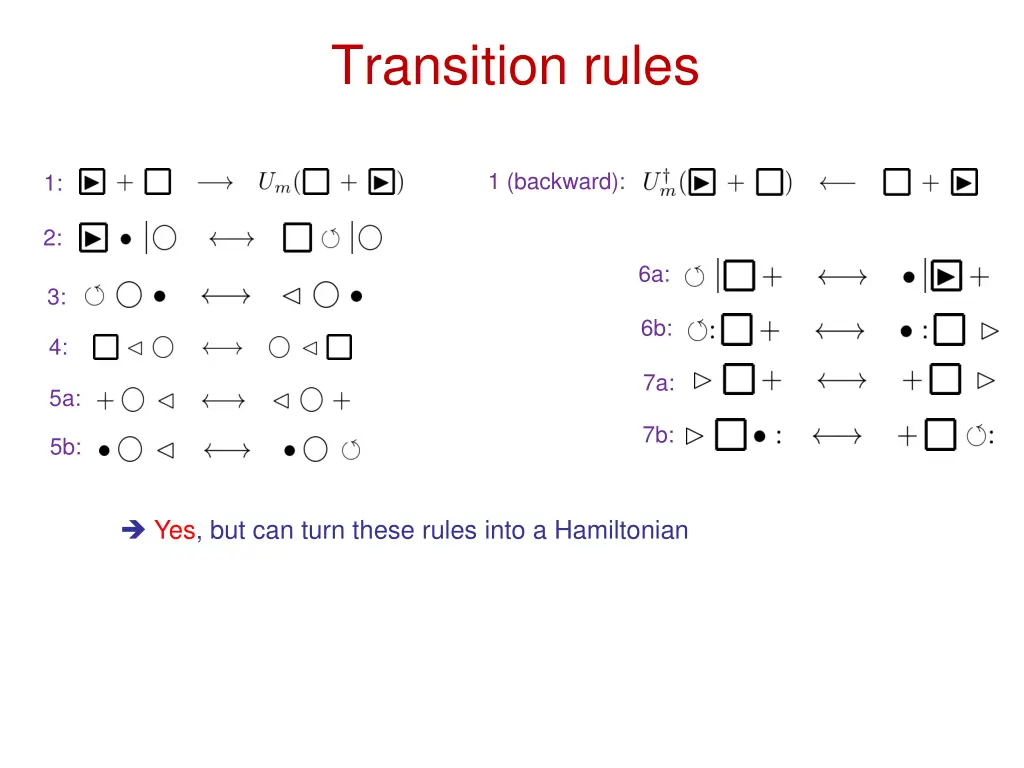 transition rules