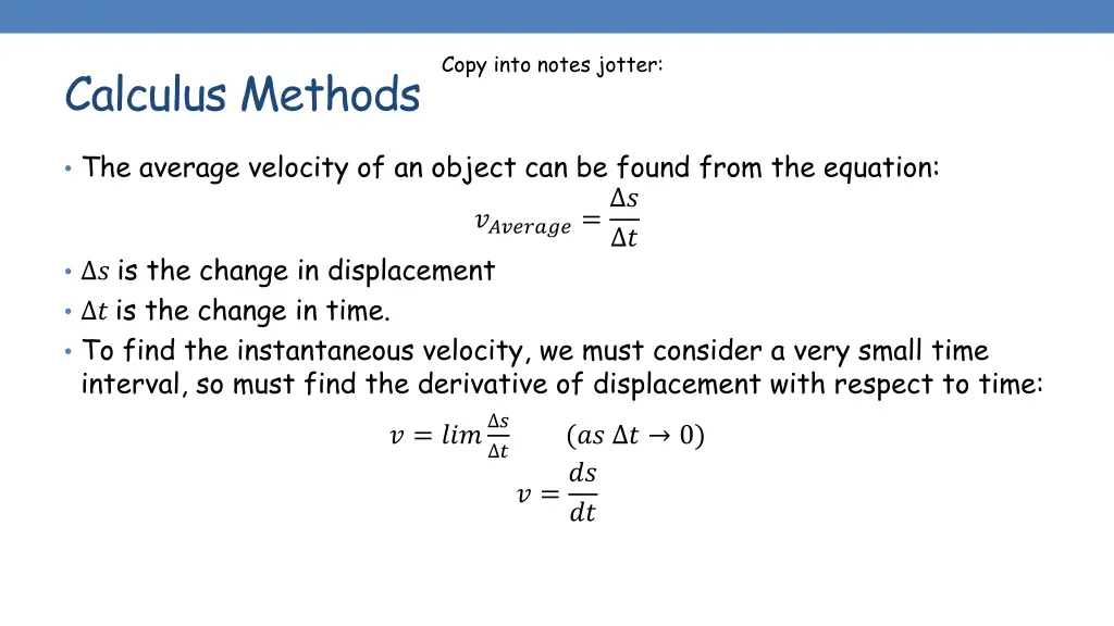 copy into notes jotter