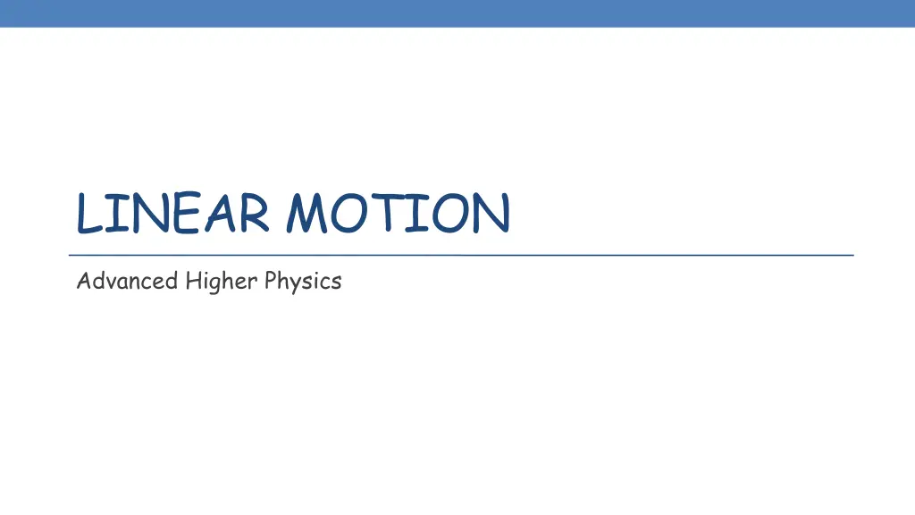linear motion