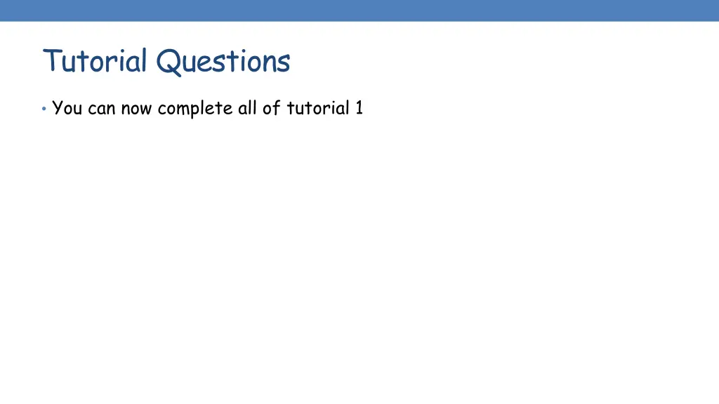 tutorial questions