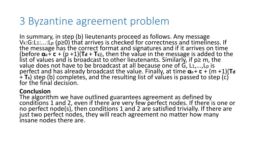 3 byzantine agreement problem 2