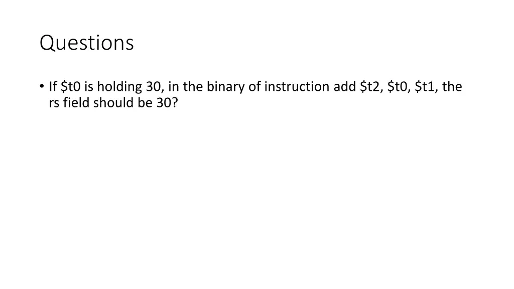 questions