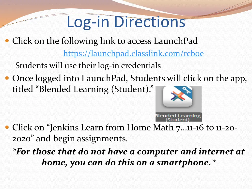 log in directions