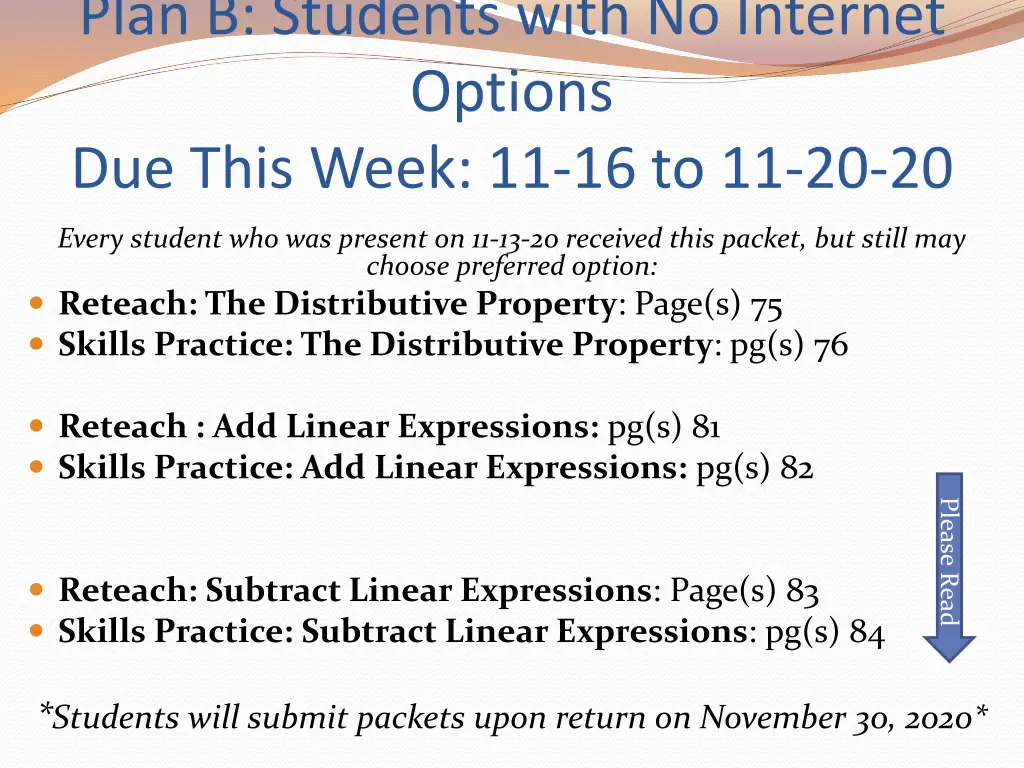 plan b students with no internet options due this