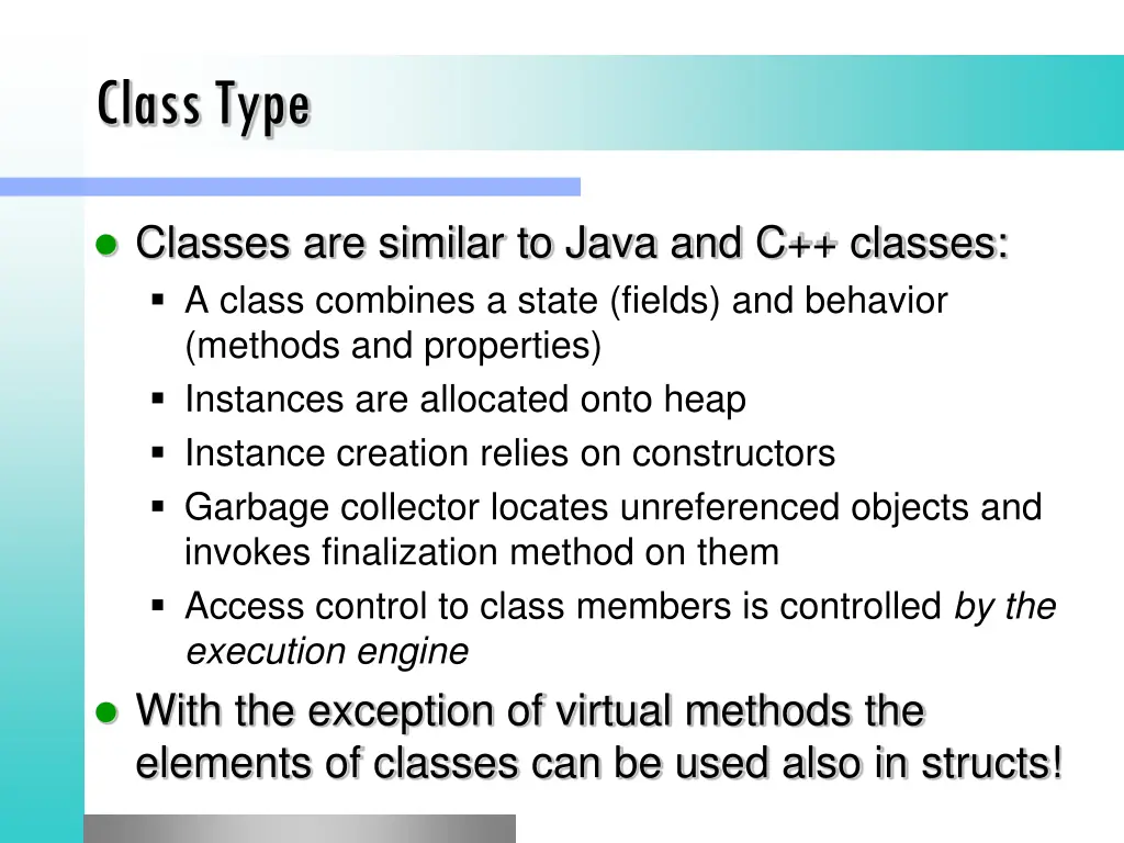 class type