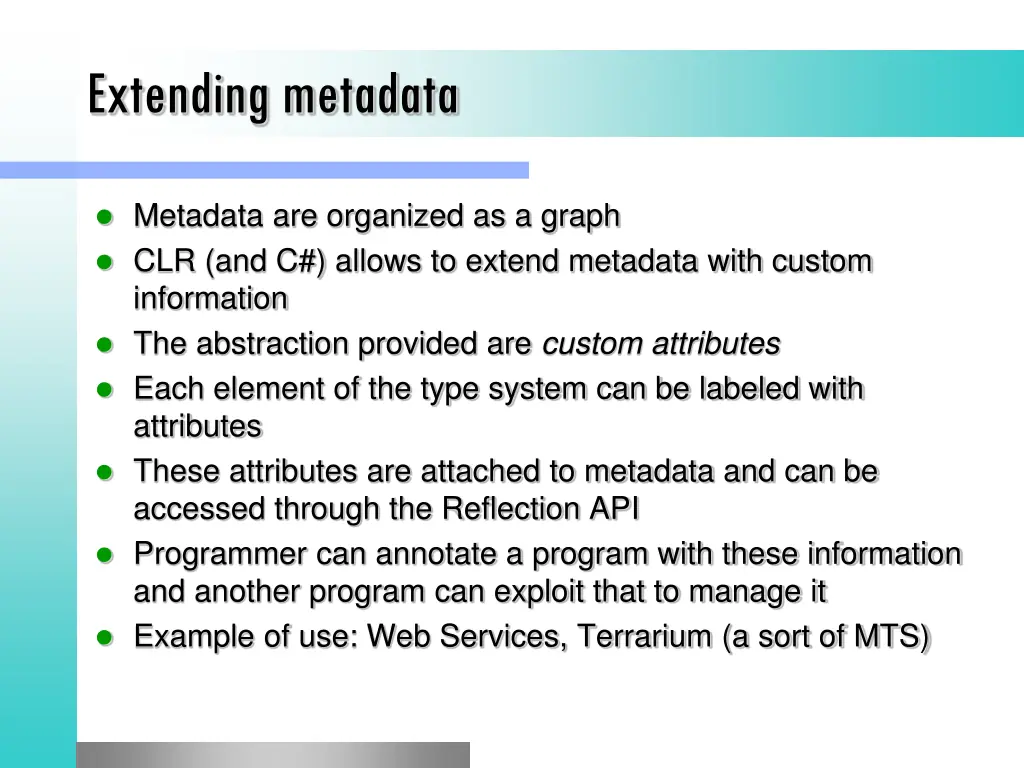 extending metadata