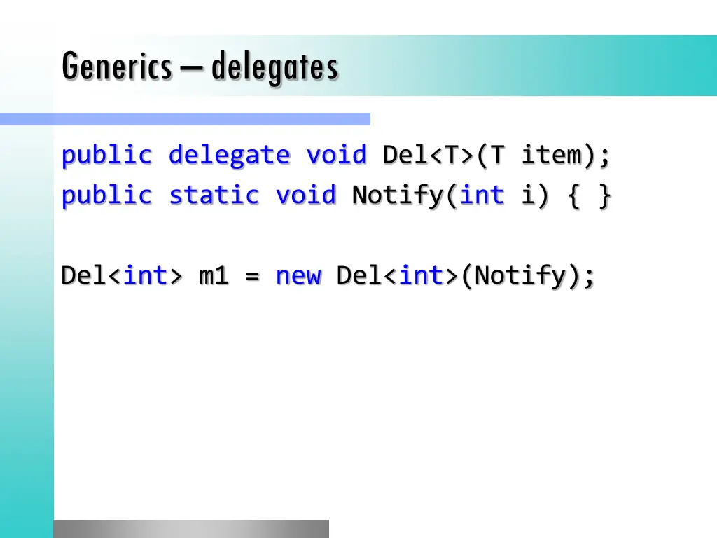 generics delegates
