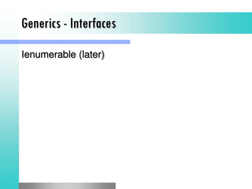 generics interfaces
