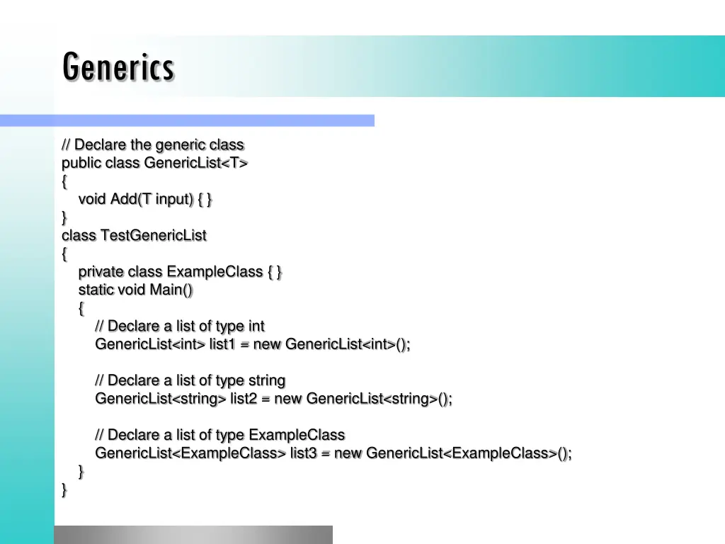 generics