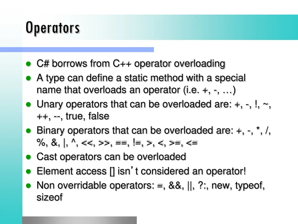 operators