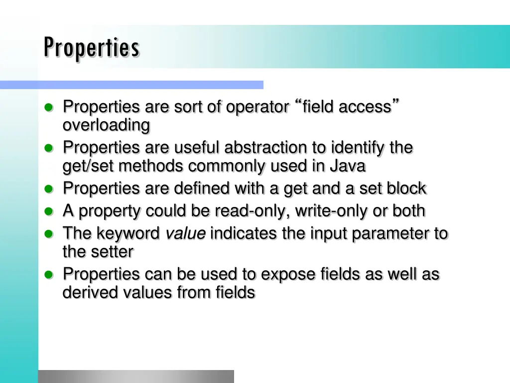 properties