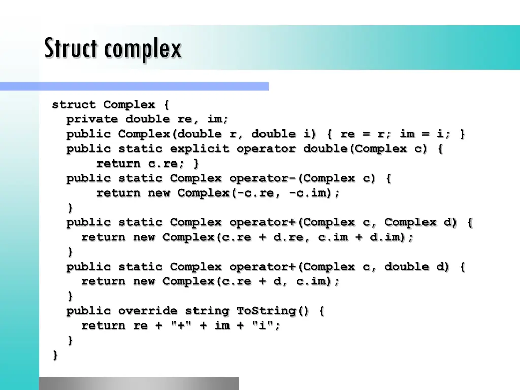 struct complex