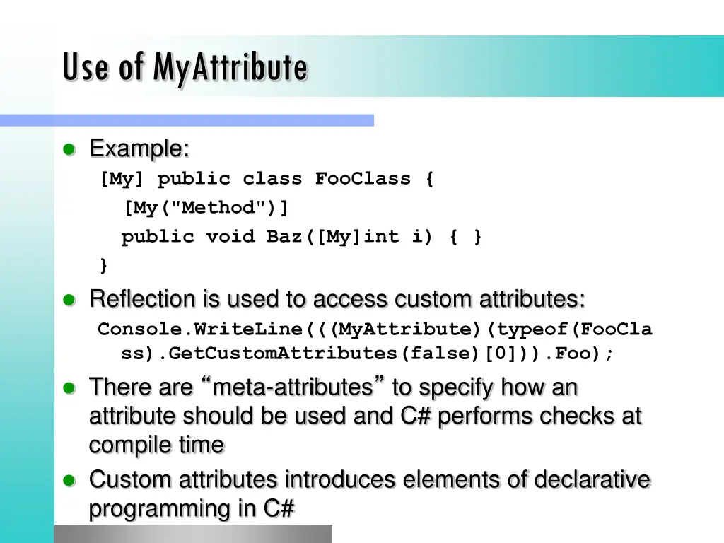 use of myattribute