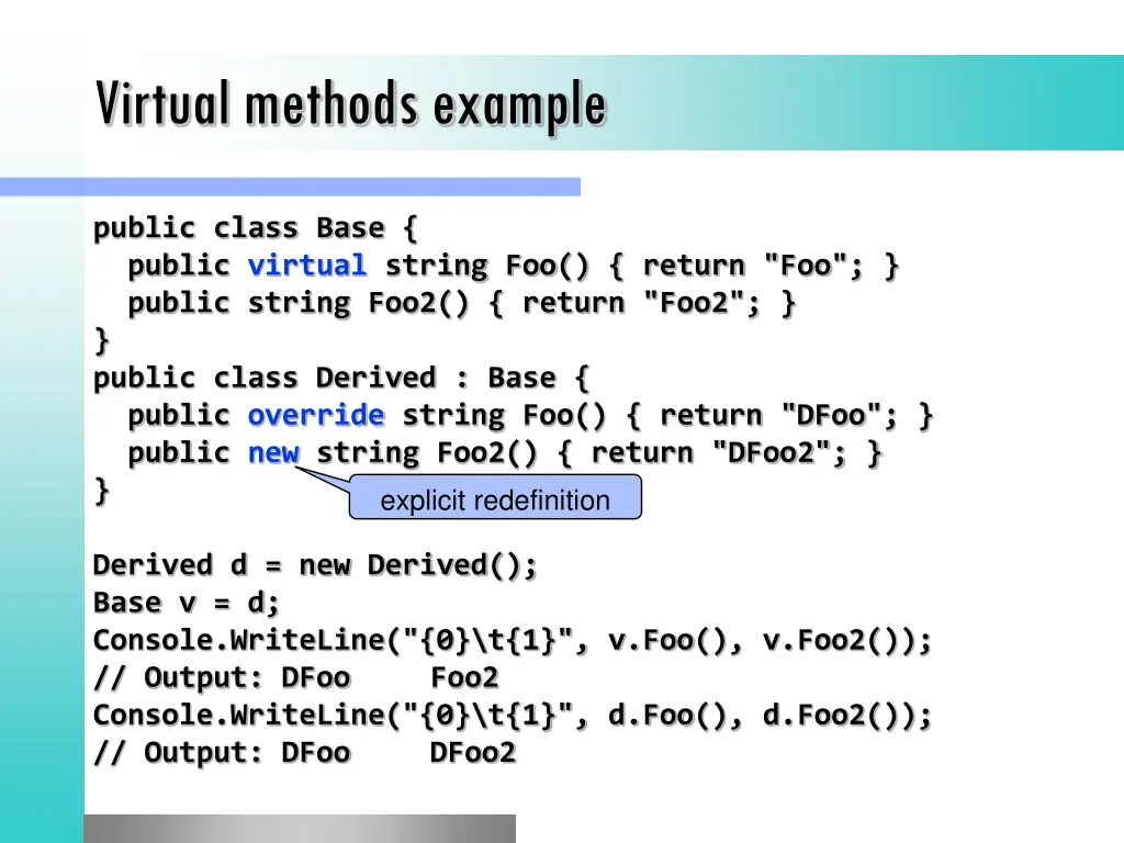 virtual methods example