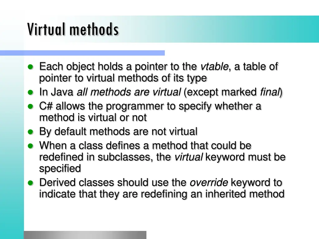 virtual methods