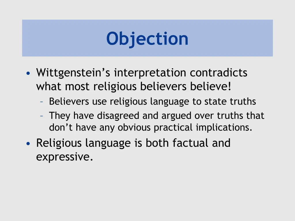 objection 1