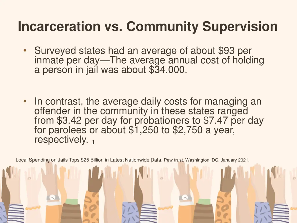 incarceration vs community supervision