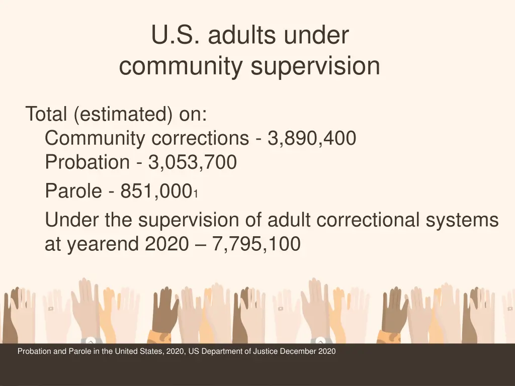 u s adults under community supervision