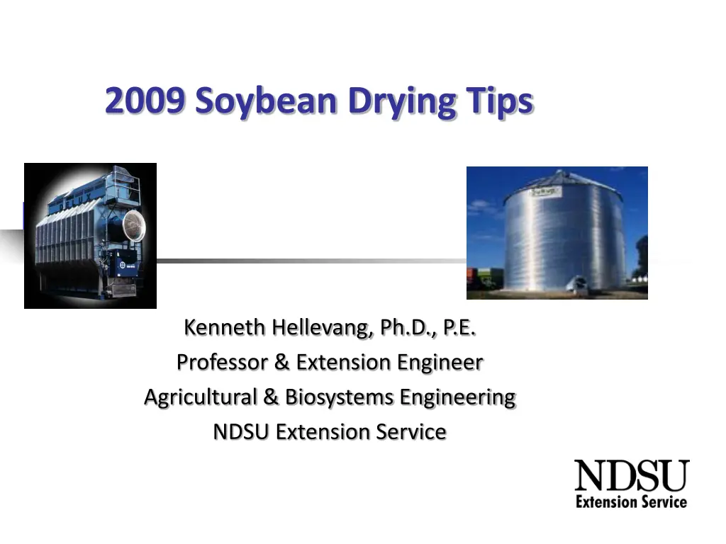 2009 soybean drying tips