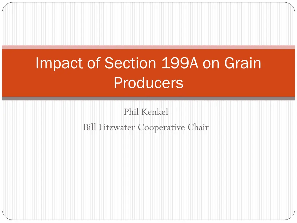 impact of section 199a on grain producers