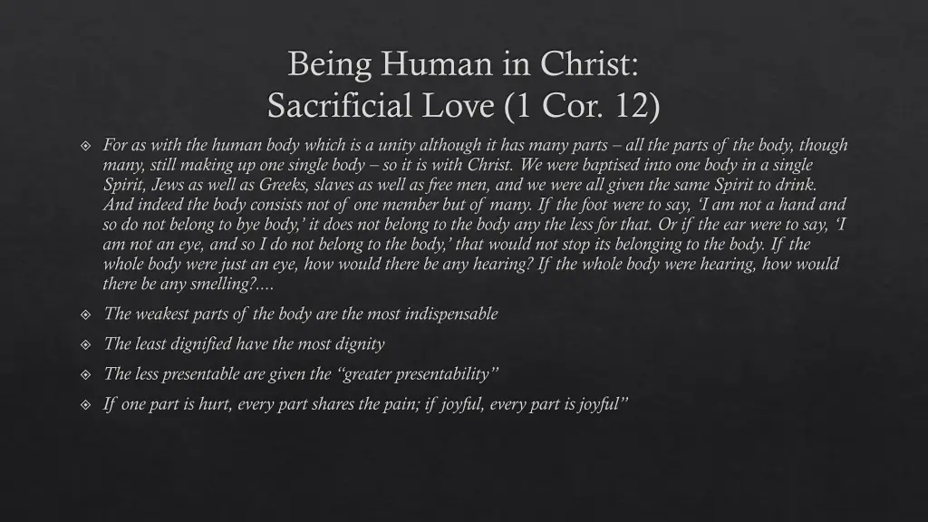 being human in christ sacrificial love