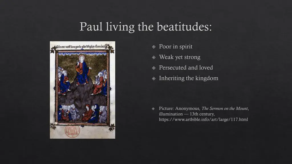 paul living the beatitudes