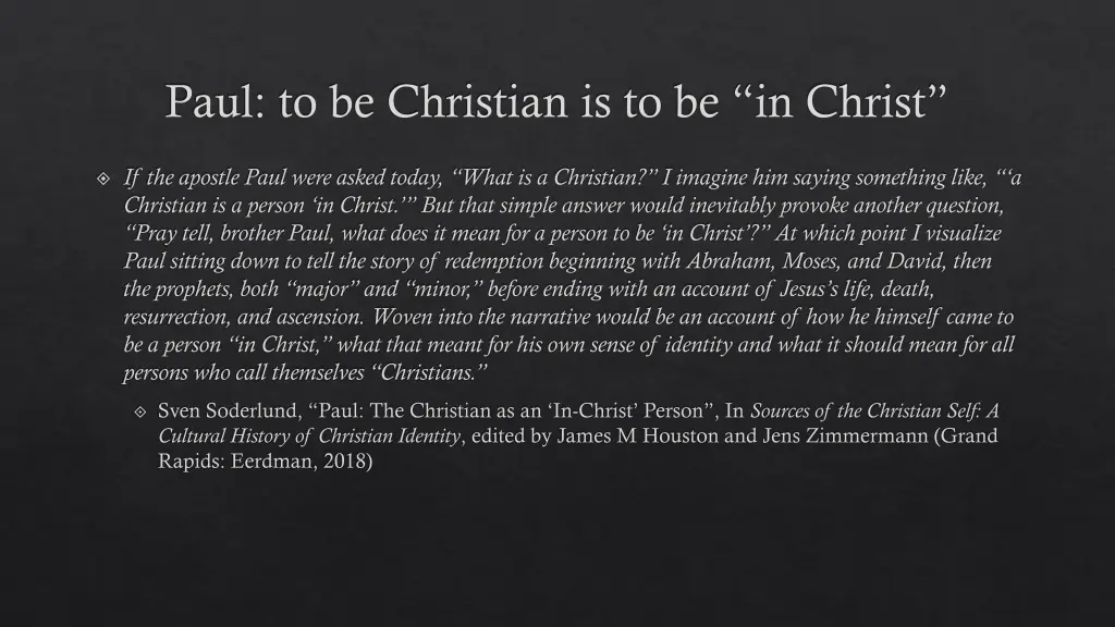 paul to be christian is to be in christ