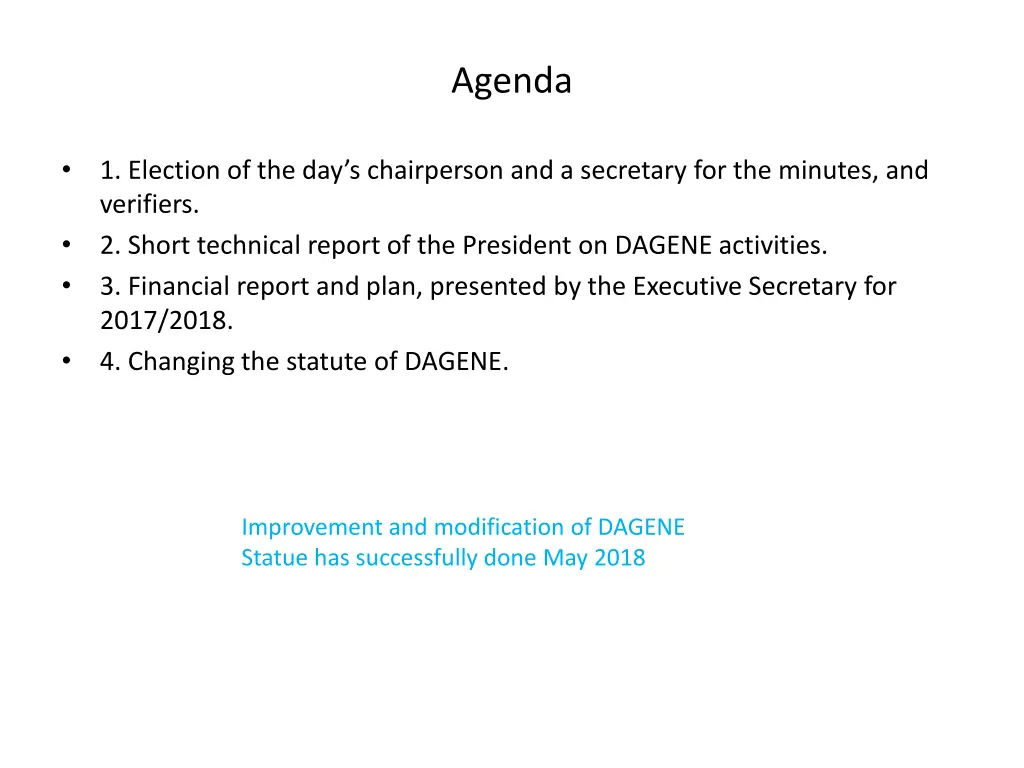 agenda 5