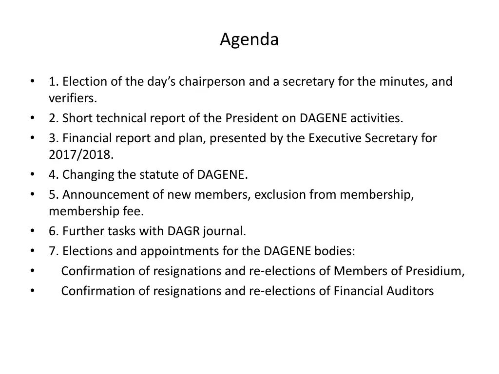 agenda 8