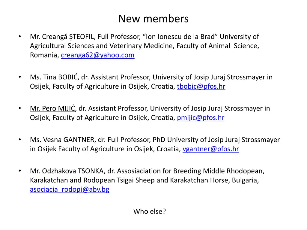 new members