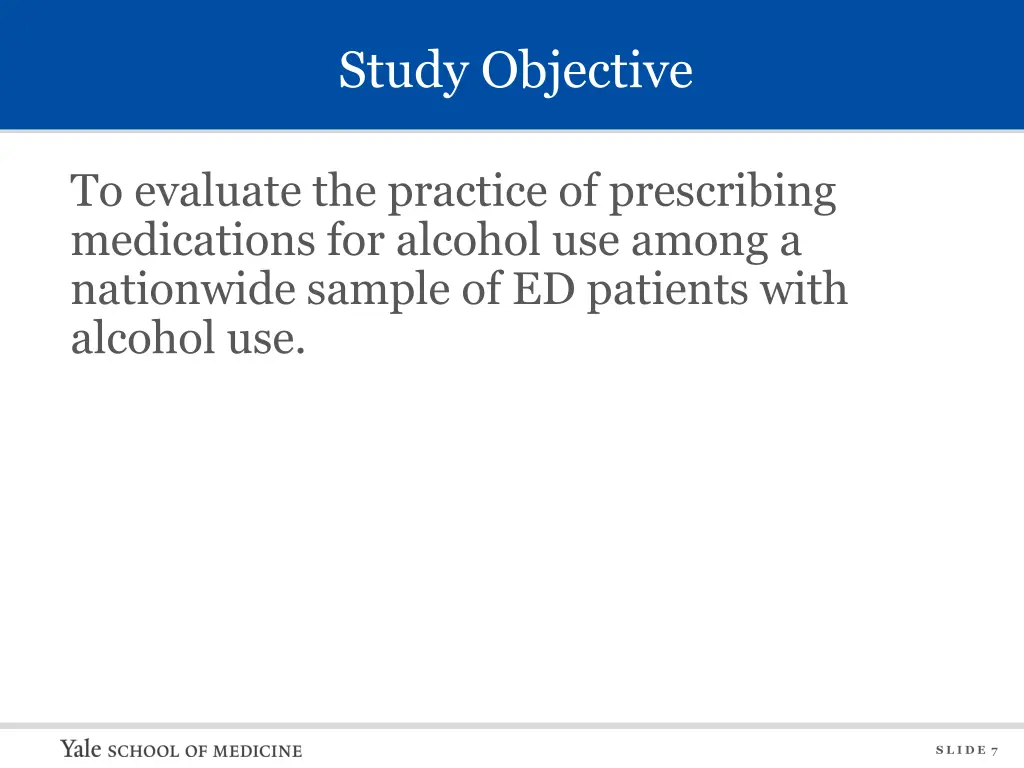 study objective