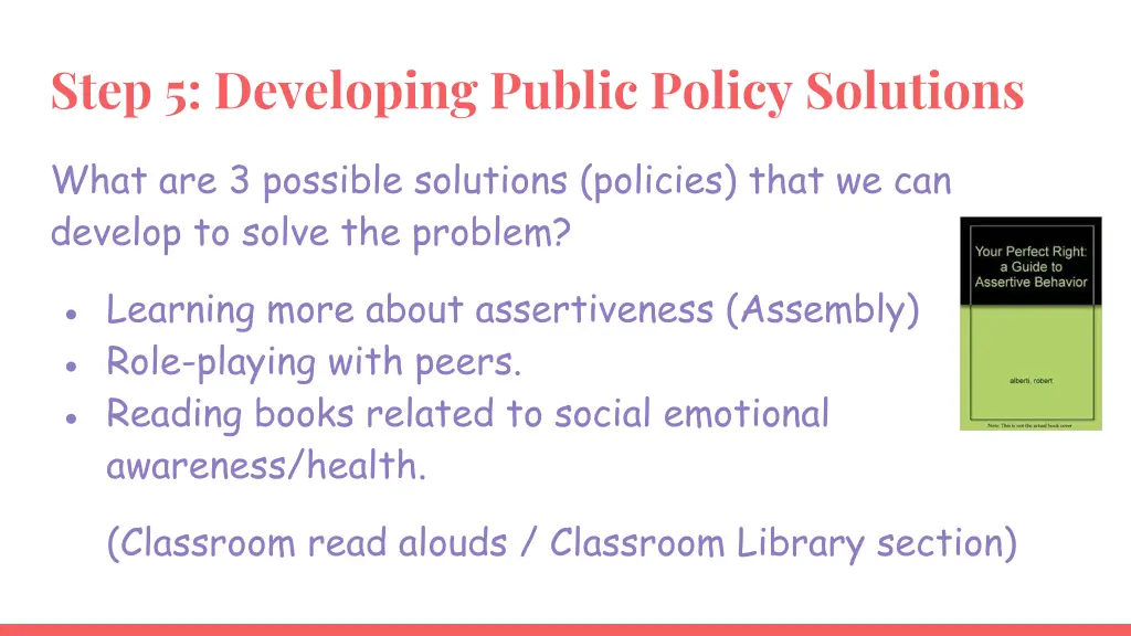 step 5 developing public policy solutions