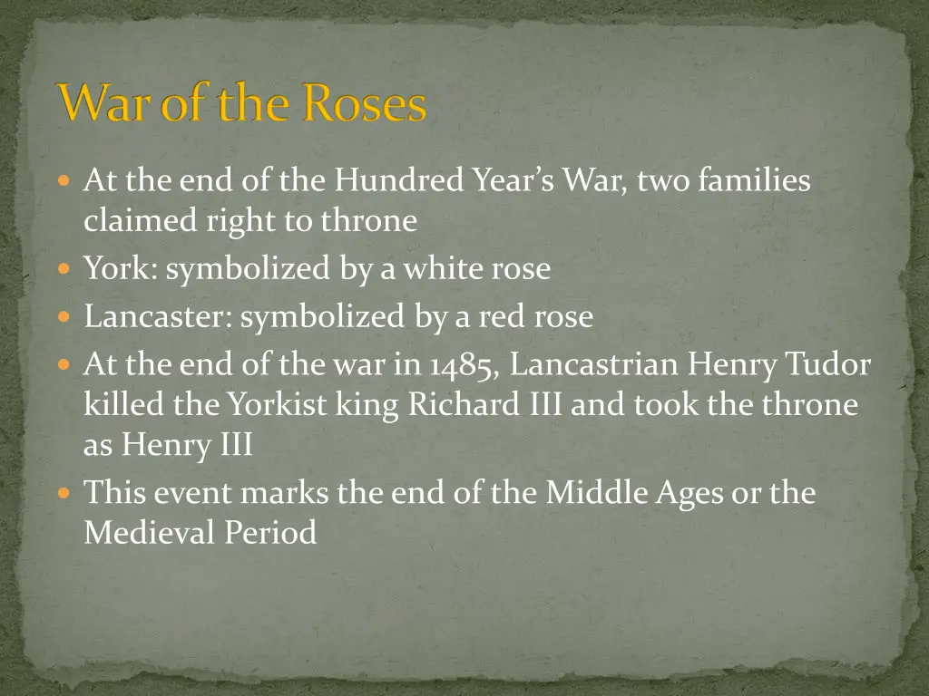 war of the roses