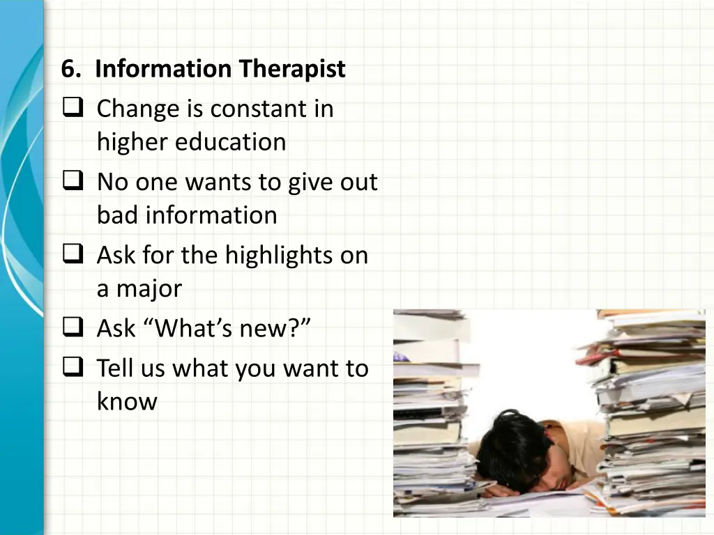 6 information therapist change is constant