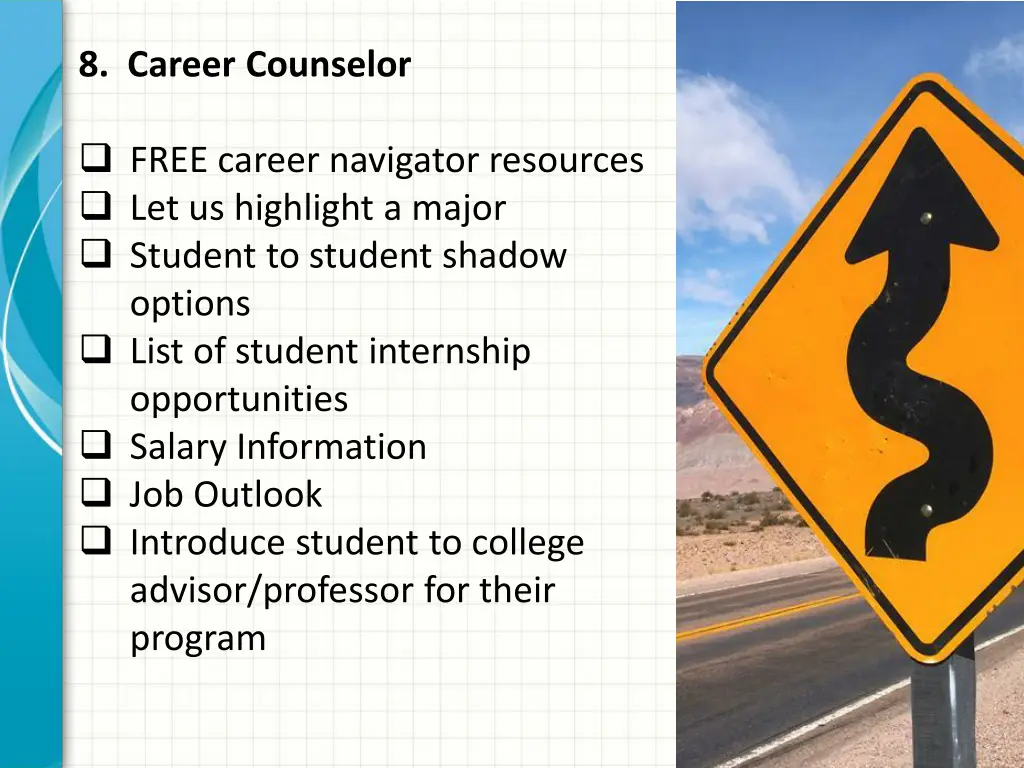 8 career counselor