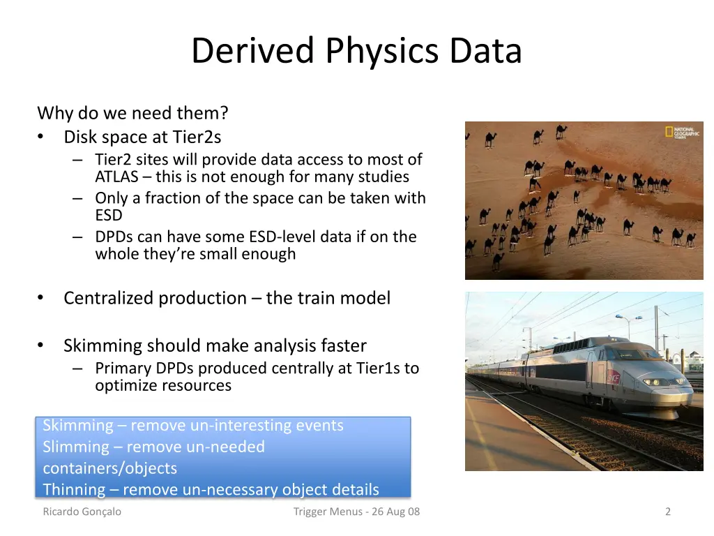 derived physics data