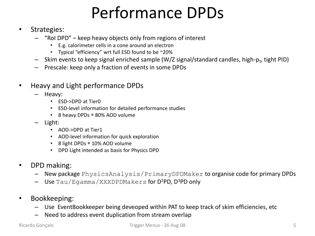 performance dpds