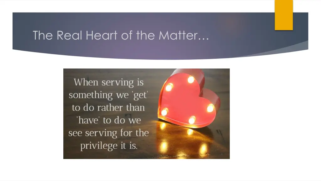 the real heart of the matter