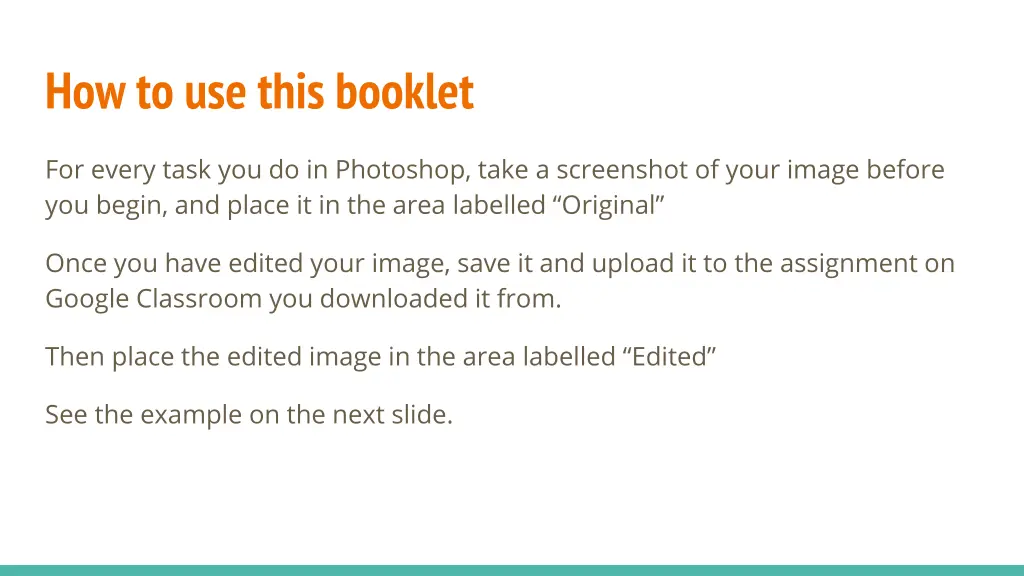 how to use this booklet