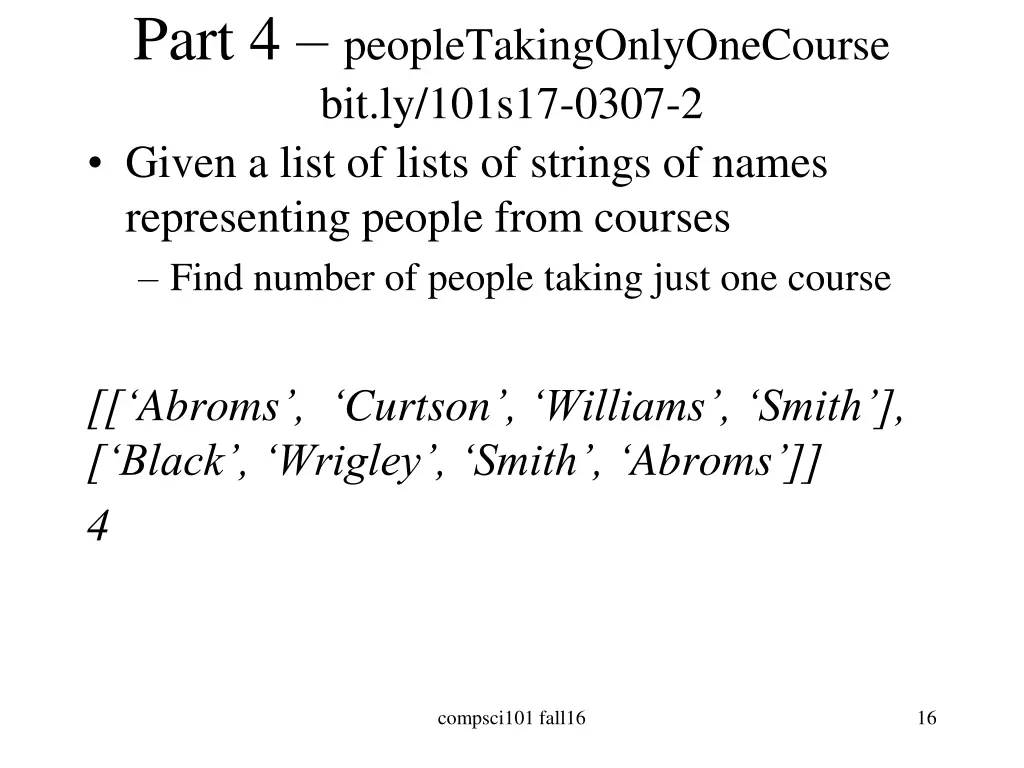 part 4 peopletakingonlyonecourse bit ly 101s17
